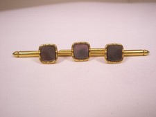 5/16" Square Mother of Pearl 1/20 12K GF Vintage Formal Tux Shirt Stud set c359