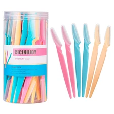 40Pcs Eyebrow Razors Facial Hair Shaver Trimmer Face Hair Removal Shaper Safety