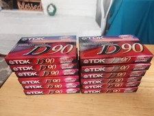 12 TDK D90 High Output IEC 1 Type 1 Normal Position Cassette Tapes . New Sealed.