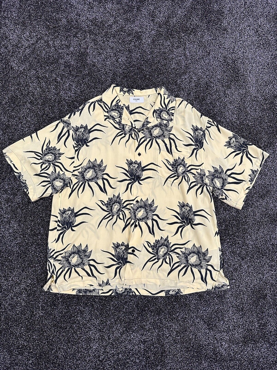 Celine x Hedi Dancing Kid SS21 Hawaiian Floral Yellow Shirt