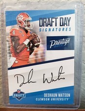2017 Deshaun Watson 🔥 Panini Prestige Draft Day Signatures Auto Clemson RARE🔥