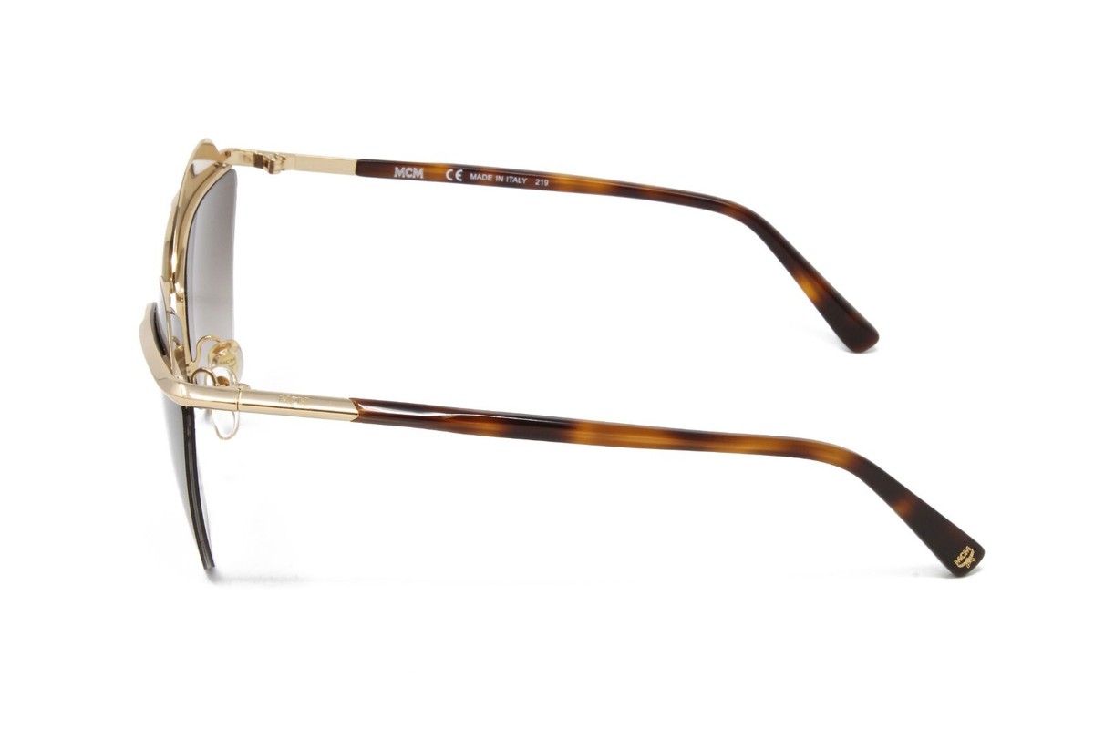 MCM Sunglasses Women\'s MCM133S 722 Shiny Gold Brown 60mm NEW! MCM Gold Sunglasses for Women for sale | eBay main image 4