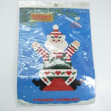 Vintage 1990 SEALED Titan Needlecraft Santa Christmas Candy Holder Kit 07112