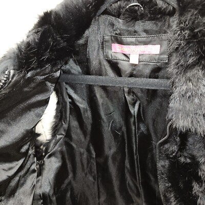 ジャケット・アウター deadstock vintage rabbitfur leather vest Jennyfer. J Genuine Rabbit Fur Vest Jacket Sz Medium