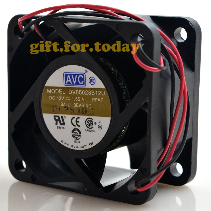 AVC Cooling Fan 5028 DV05028B12U 12V 1.65A 5cm 50×50×28mm - Image 2 of 4