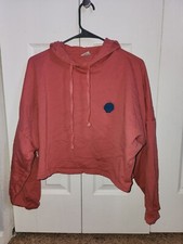 Disney Little Mermaid Crop Hooded Pullover Sweatshirt Size 4