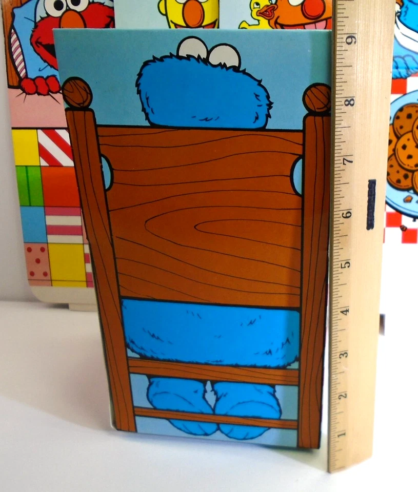 Lote de caja de regalo de 5 lados fiesta calle sésamo 4 piezas 5x5" monstruo galleta Bert Ernie Elmo Foto 3 de 4