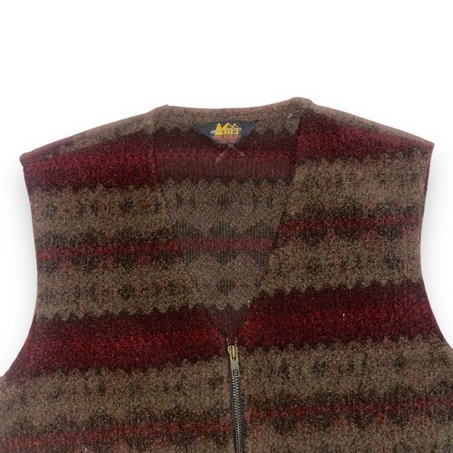 Chaleco polar vintage REI para mujer azteca con cremallera talla S - Imagen 2 de 9