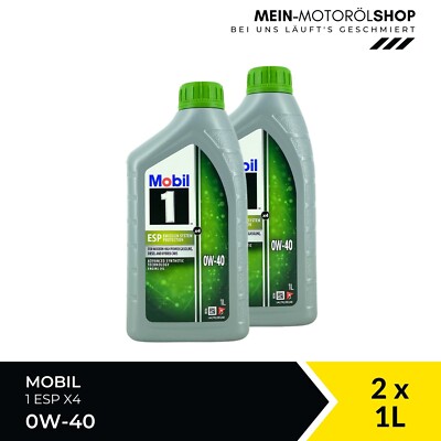 Mobil 1 ESP X4 0W-40 Mercedes MB 229 VW 511 00 Porsche 2x1 Liter = 2 Liter