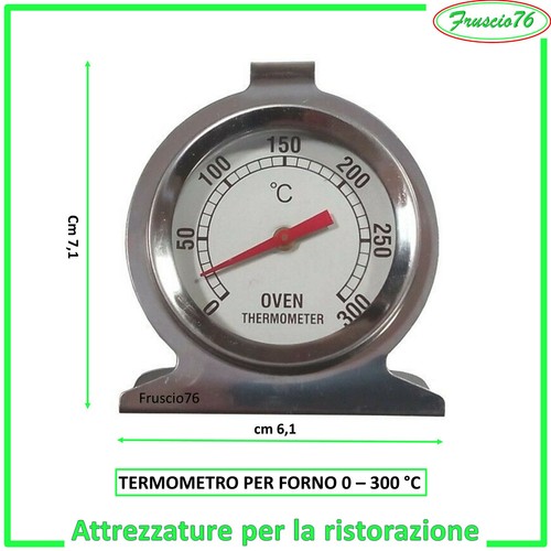 TERMOMETRO per Forno da Cucina 300° gradi Indicatore Temperatura in Acciaio  Inox | eBay