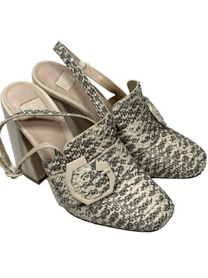 Louise Et Cie Lo-Ilsa Slingback Leather Heels Snake Print Shoes Pumps  Women's