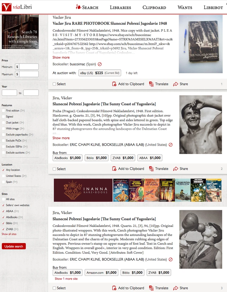 Vaclav Jiru 1948 Sunny Coast of Yugoslavia Slunecné Pobrezí Jugoslavie photobook - Image 2 of 4