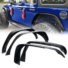 4PCS Premium Steel Front+Rear Fender Flares Kit For 2018-2024 Jeep Wrangler JL