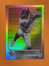 2022 Topps Series 2 Rainbow Foil #363 Yonny Hernandez RC Texas Rangers