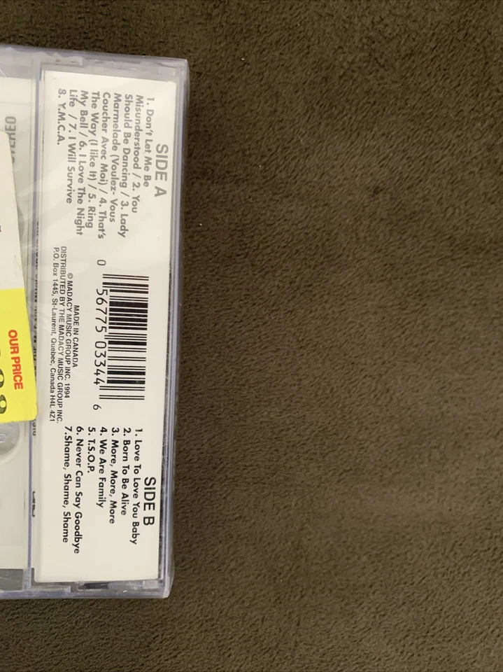 Non Stop Disco Dance Mix (Cassette, 1994, Madacy Music Group) - Image 2 of 2