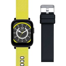 Smartwatch Breil Tribe SBT-1 EW0608 Yellow Black Silicone Rectangular Watch