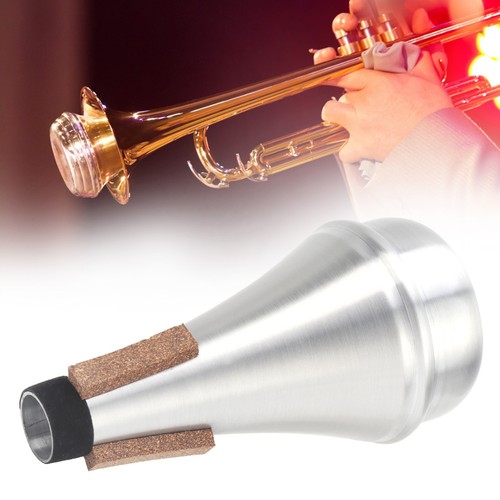 Trumpet Straight Mute Silver Aluminum Alloy Practice Musical Instrument Accessor - Picture 9 of 12