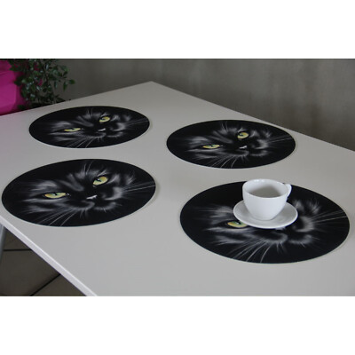 Set Di 10 Tovagliette Rotonde In Fibra Di Giacinto D’Acqua – 33 Cm, Tessuto Naturale, Eleganti Per La Tavola - 2