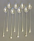 Towle Sterling Silver CHIPPENDALE Iced Tea Spoon Set 8 mono letter S 235g