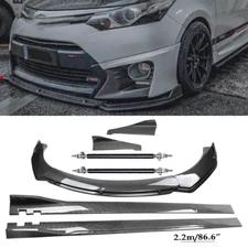 Carbon Fiber Front Bumper Lip Spoiler Splitters Body Kit For Toyota Camry SE XSE