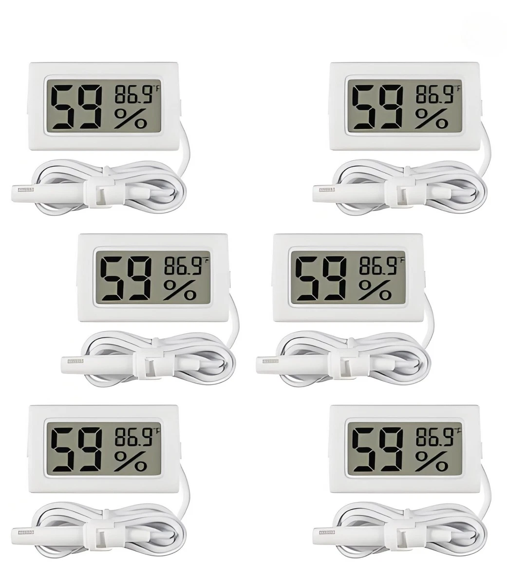 Digitale Incubator Vochtigheidsmeter Thermometer Voor Uitbroedende Kuikens Incubator Voor 12×8×3 Lcd-scherm Incubator Reptiel Digitale Thermometer Hygrometer
