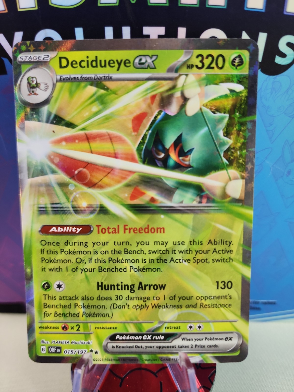 Decidueye ex 015/197 Double Rare Obsidian Flames Pokemon Holo Near Mint