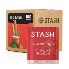 Stash Tea Decaf Chai Spice Black Tea, Box of 100 100 Count Pack 1