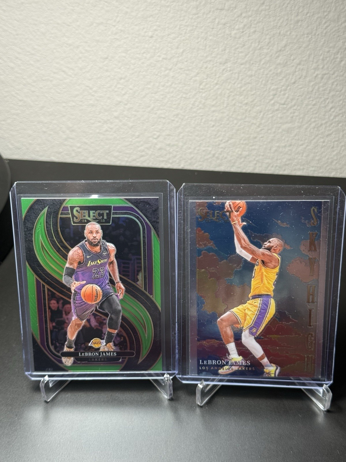 2024-25 Panini Select - Premier Level LeBron James #111 Neon Green Prizm /75