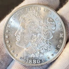 * 1880 S * BU MS+ BLAZING WHITE CHOICE UNCIRCULATED MORGAN SILVER DOLLAR #Q11