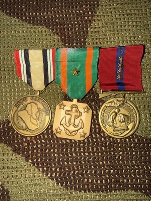 Medal Bar; USMC GOOD CONDUCT, Navy Commendation , & Iraq Campaign Medals