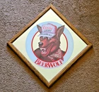 Vintage 1986 Coors Light Beer Wolf Mirror Sign Adolph Coors Co. Bar Decor