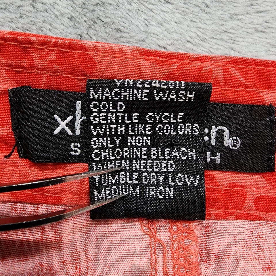 Винтажный Y2K Xhilaration юбка женщин M оранжевый цветочный карандаш эластичной назад разрез - Изображение 4 из 4