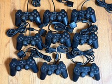 x9 Controller NON FUNZIONANTE Ufficiale Sony PS2 PlayStation 2 DualShock 2 Nero Lotto