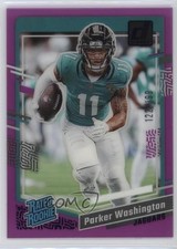 2023 Panini Clearly Donruss Rated Rookie Purple /199 Parker Washington #77 1dt8