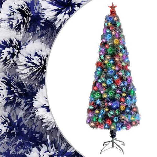 KüNstlicher Weihnachtsbaum Mit Beleuchtung 210 Cm Glasfaser-image