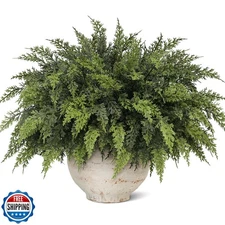 Juxdp Real Touch Christmas Cedar Branches-18 Inches, Artificial Cedar Branch 