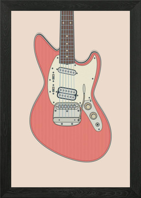 Signature Offset Guitar Framed Wall Art Poster Canvas Print Picture