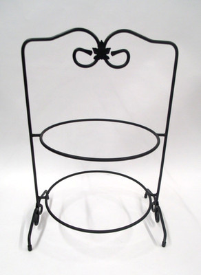 Longaberger Maple Leaf Wrought Iron Two Pie Server Stand