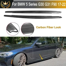 For 2017-2022 BMW G30 M550i F90 M5 Carbon Fiber Color Side Skirts Extention Lip