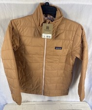 Patagonia Kids Girls Nano Puff Brick Jacket MEDIUM 10 Yr Terra Pink 119
