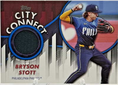 Bryson Stott 2026 Topps Series 2 #CC2-BS City Connect Swatch Blue /150 Phillies