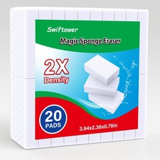 20 Pack Magic Sponges Erasers, 2X Density Long Lasting Melamine Sponge in Bulk..