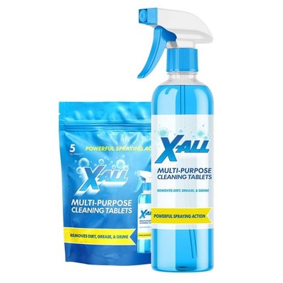 X-ALL Multi-Purpose Cleaner - Spray Bottle and 5x Cleaning Tablets