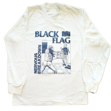 Black Flag - Nervous Breakdown Cotton White Long Sleeve DN758
