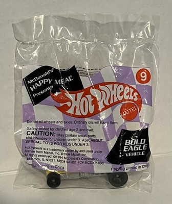 Vtg 1994 Hot Wheels McDonald s Happy Meal Toy - #9 Bold Eagle Vehicle - NEW/NIP