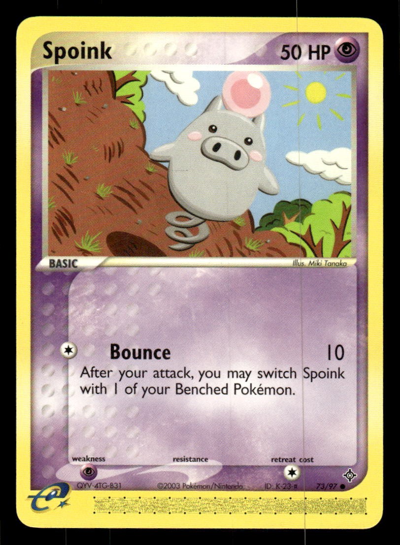 Pokemon TCG EX Dragon #73/97 Spoink NM