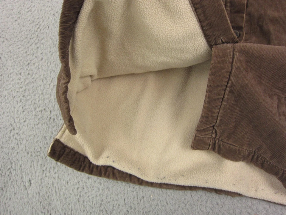 Chaqueta Woolrich Vintage Mujer Mediana Marrón Pana Abotonada Forrada Sherpa Años 90 Foto 3 de 4