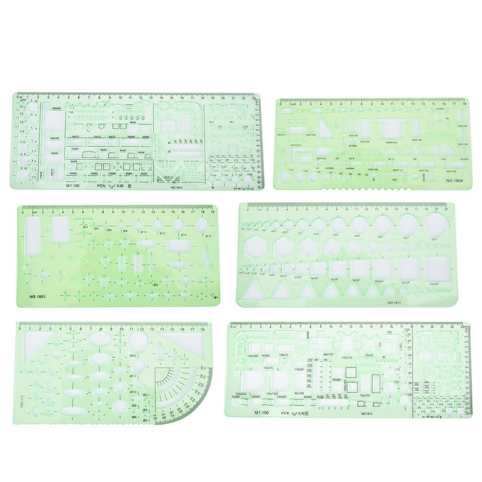 Multifunctional Architecture Drawing Template Rulers Painting Hollow Ruler