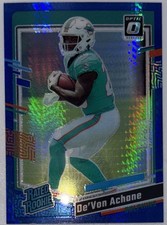 2023 Panini Donruss Optic Blue Hyper Prizm Rookie Card | Devon Achane (RC) #269