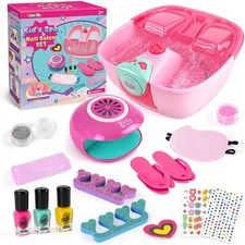 Kids Spa Day Kit For Girls, Spa Kit For Girls Ages 8-10-12, Kids Foot Spa Man...